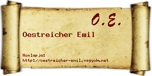 Oestreicher Emil névjegykártya